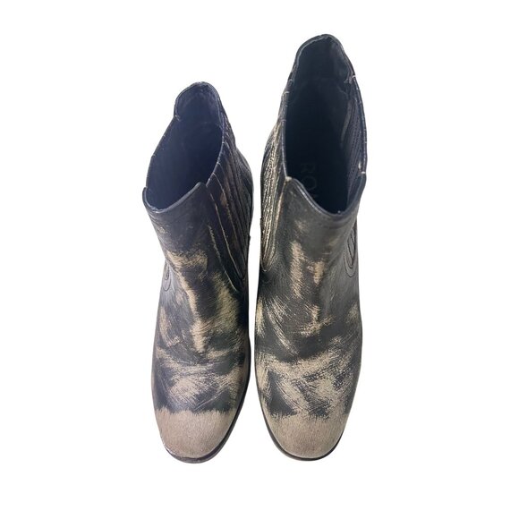 ROAN by Bed Stu Black Buff Scratch Ankle Chelsea Boots size 9 - Picture 2 of 5
